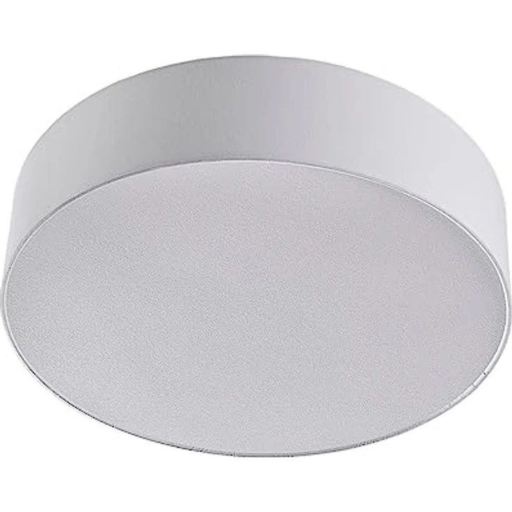 Lindby Textil Deckenleuchte rund 50 cm, Deckenlampe Stoff weiß, blendfreies Licht, 3x E27 max. 60W, Design-Highlight – Bild 1