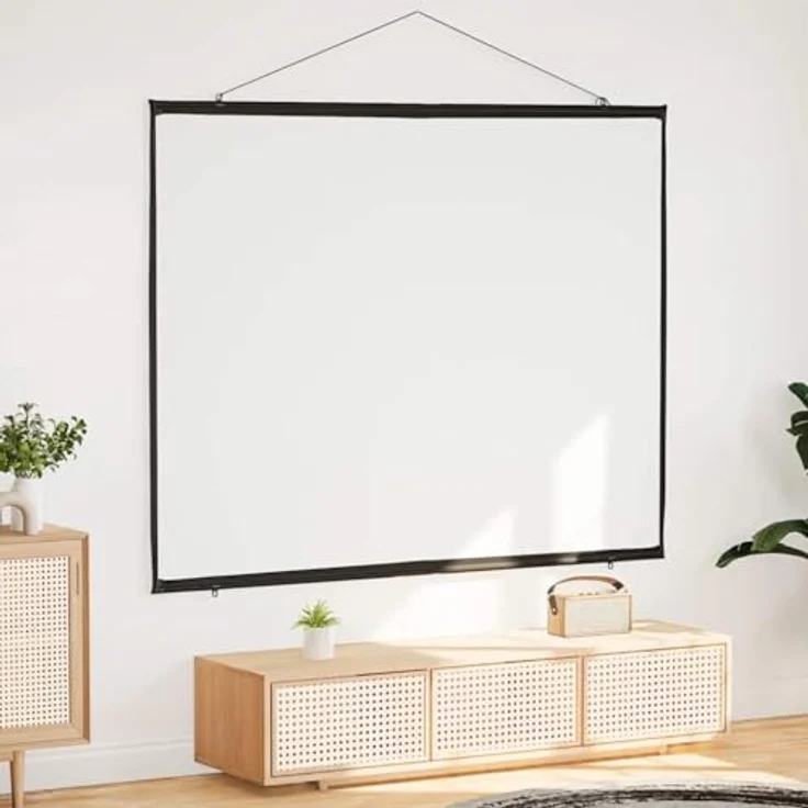 vidaXL Beamer Leinwand 90 Zoll 4:3, Wandhängend, Projektionswand aus 100% Polyester, für Heimkino und Präsentationen – Bild 2
