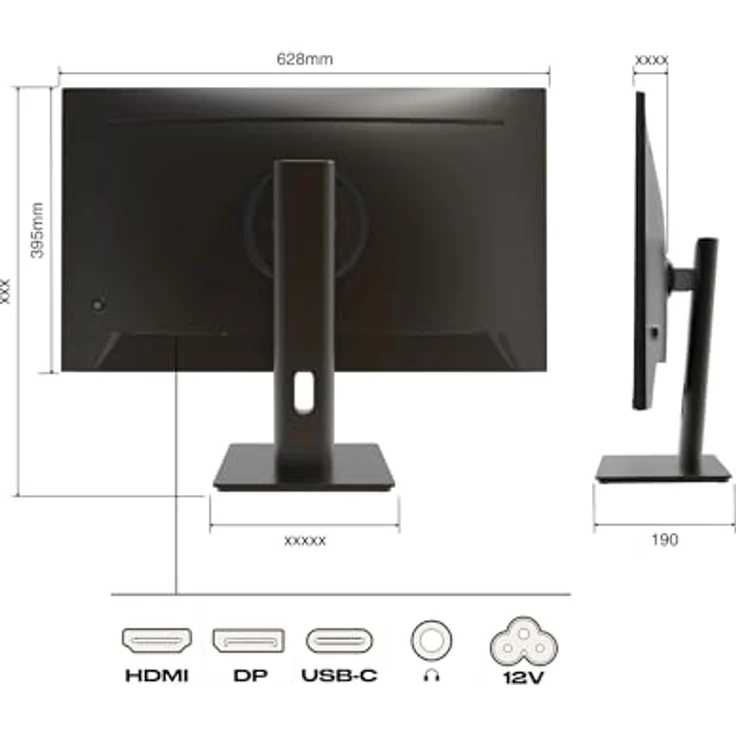 JapanNext JN-IPS27FHDR-C65W-HSP, 27 Zoll IPS Full HD Monitor mit HDR, USB-C-Laden (65W), Höhen- & Neigungsverstellbar, Integrierte Lautsprecher, G-Sync/FreeSync, 2 Jahre Garantie – Bild 4