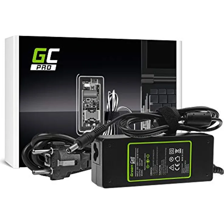 GC PRO Netzteil für Toshiba Tecra A10 A11 M11 Satellite A100 P100 Pro S500 Laptop Ladegerät inkl. Stromkabel (15V 5A 75W)