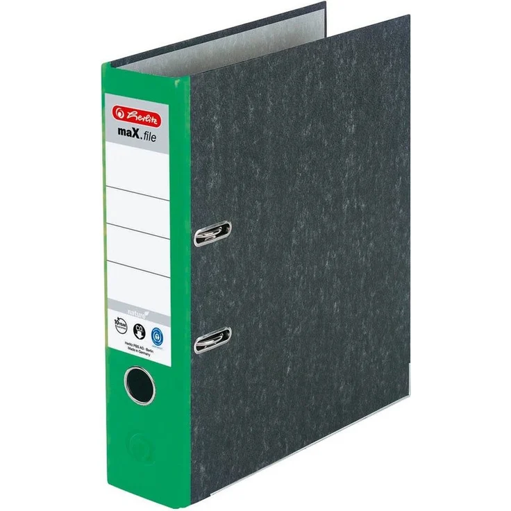 Herlitz Ordner maX.file nature, Rückenbreite: 80 mm, grüner – Bild 1