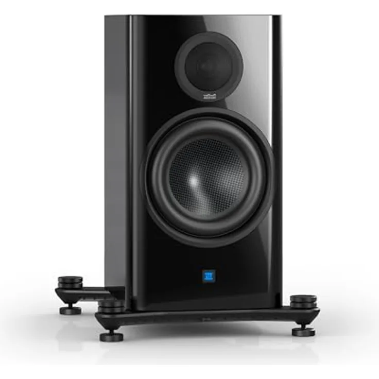 Nubert nuZeo 4 | Schwarzer aktiver Kompaktlautsprecher der Referenzklasse | Hochwertige Materialien und sorgfältige Abstimmung für maximale Klangtreue | Ansteuerung per Funk möglich | 2-Wege-System