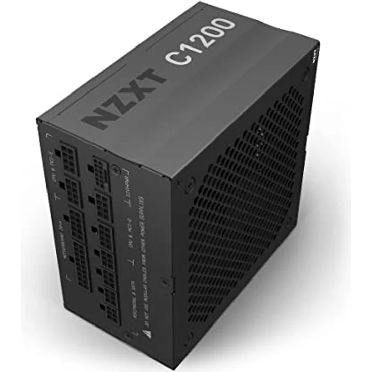 NZXT C1200 Power Supply - PA-2G1BB-EU - 1200 Watt Gaming PC Power Supply - ATX 3.0 - PCIe 5.0 12VHPWR Connector - 80 Plus Gold Efficiency - Fully Modular - Zero Fan Mode - Black – Bild 1