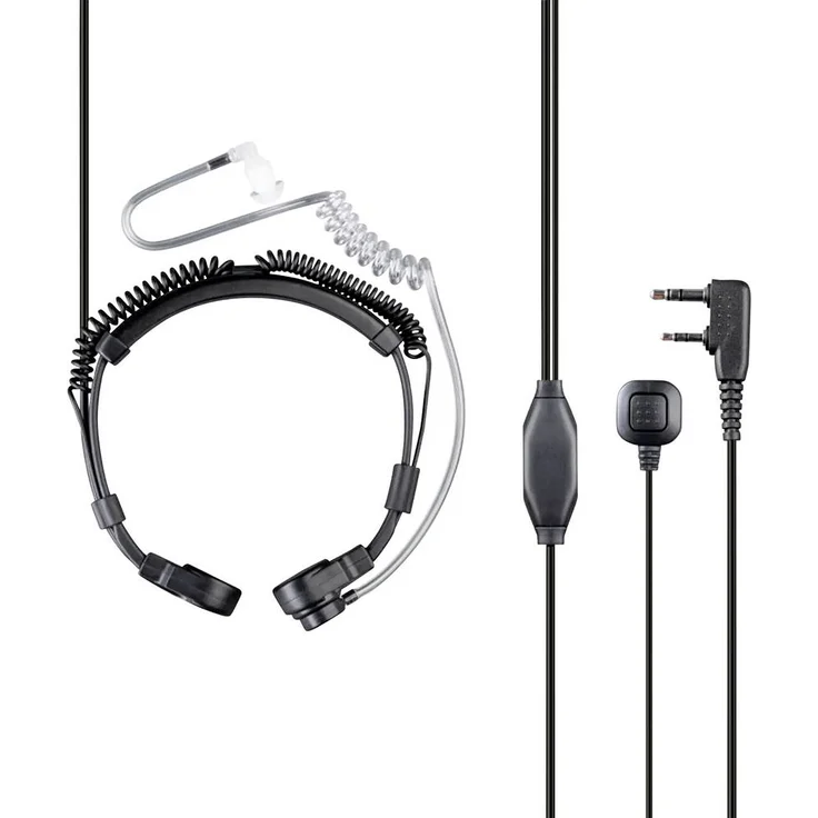 Midland MA 39-LK, On Ear Headset mit Kehlkopfmikrofon und Finger-PTT, schwarz