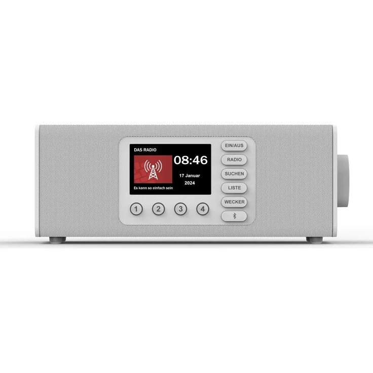 Hama Digitalradio DR2002BT, FM/DAB/DAB+/Bluetooth RX, Radiowecker, Stereo, WS (DAB+, DAB, FM, Bluetooth), Radio, Weiss – Bild 1