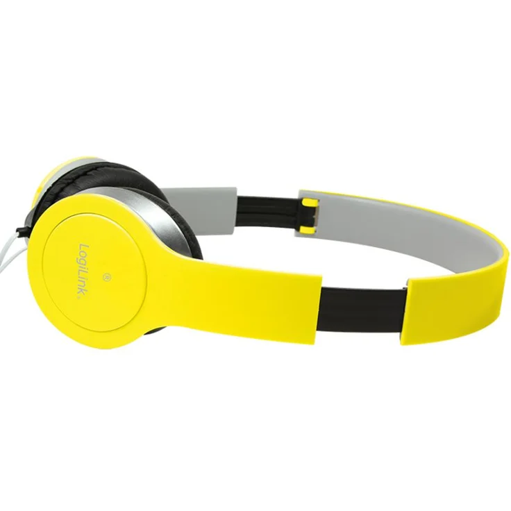 LogiLink HS0030 On-Ear-Kopfhörer, mit Mikrofon, gelb – Bild 2