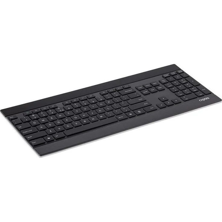 Rapoo E9270P kabellose Tastatur, Wireless (5 GHz) via USB, flaches Aluminium Design, Full-size, Multimedia-Touch Tasten, DE-Layout QWERTZ, schwarz – Bild 2