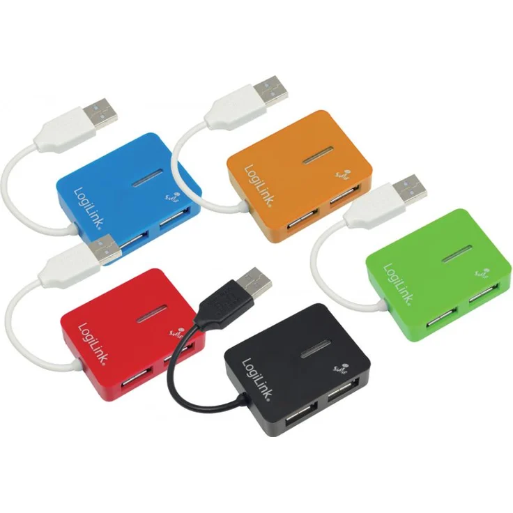 USB 2.0 Hub Smile 4-Port - Hub - 4 x Hi-Speed USB, Blau, UA-0136 – Bild 4