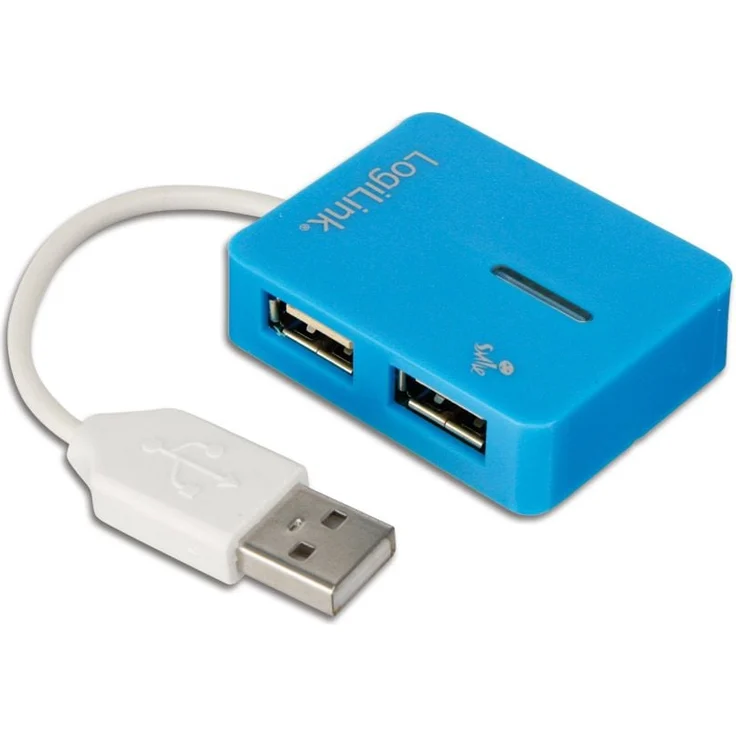 USB 2.0 Hub Smile 4-Port - Hub - 4 x Hi-Speed USB, Blau, UA-0136 – Bild 6
