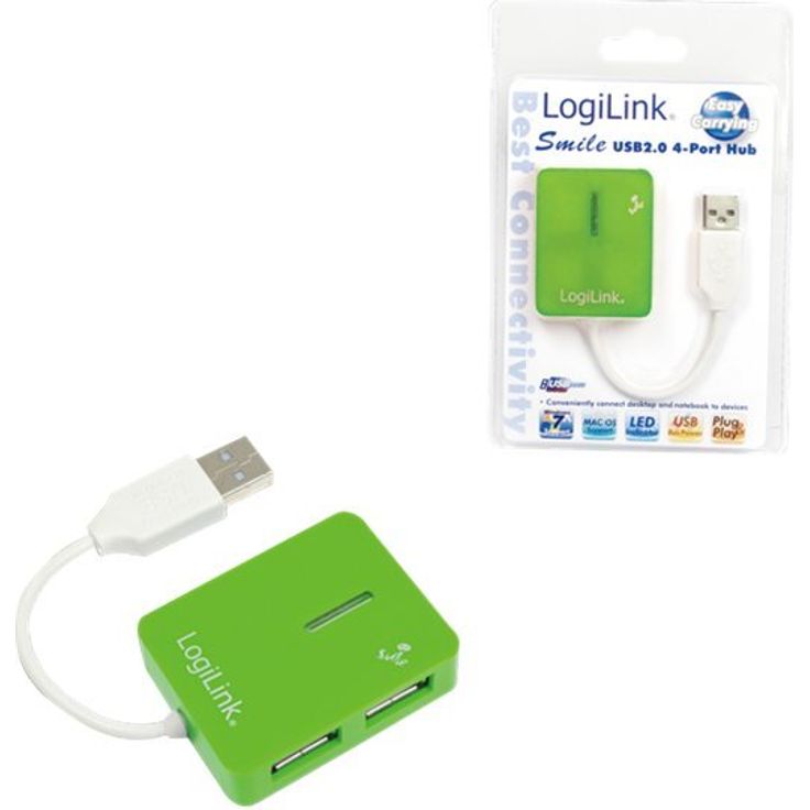 LogiLink ''Smile UA0138 der schnelle Hub Unterstützt den Modernen USB 2.0-Standard mit bis zu 480 Mbit-S und erweitert Ihren Anschluss UM weitere 4 Ports – Bild 5