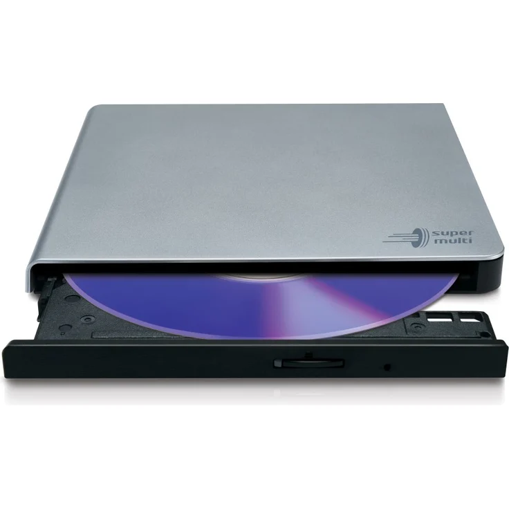 LG GP57ES40 8x8x8xDVD+RW 8x6DVD-RW 6xDVD+-- DL 5xDVD-RAM DVD-Brenner Slim extern USB2.0 Silber RTL – Bild 3