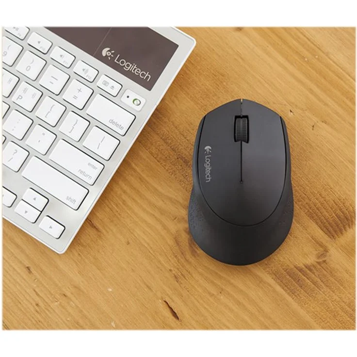 Logitech M280 Kabellose Maus, 2.4 GHz Verbindung via Nano-USB-Empfänger, 1000 DPI Optischer Sensor, 18-Monate Akkulaufzeit, 3 Tasten, PC-Mac - Schwarz – Bild 7