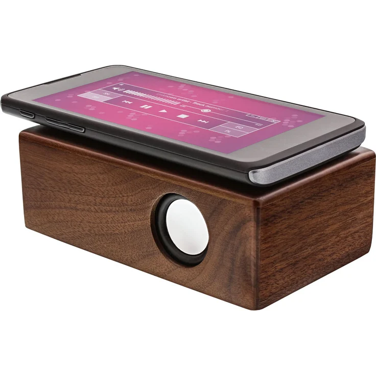 InLine 55381H woodbrick, Induktionslautsprecher im Echtholzgehäuse, Walnuss – Bild 2