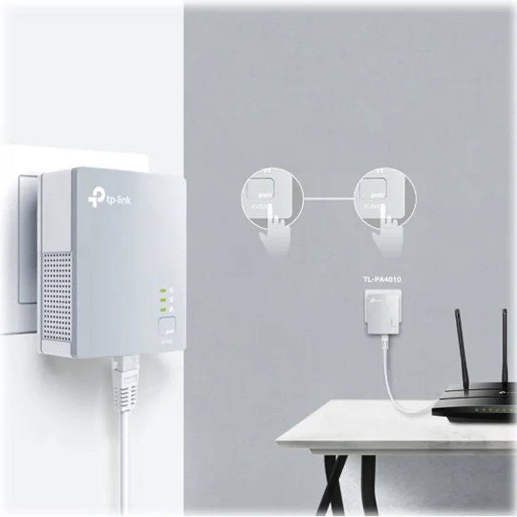 TP-Link TL-PA4010 KIT Powerline Adapter (600Mbit-s Powerline, 1x10-100Mbit-s-Ethernet-Port, energiesparend, kompatibel zu allen gängigen Powerline Adaptern) weiß – Bild 4