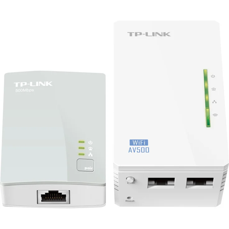 TP-Link TL-WPA4220 KIT AV600 WLAN N300 WiFi Powerline (max. 600Mbit-s Powerline, max. 300Mbit-s WLAN 2,4GHz , Plug und Play, kompatibel zu allen Powerline Adaptern, 2er Set) weiß – Bild 4