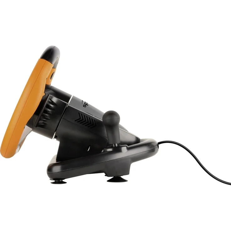 Speedlink DRIFT O.Z. Racing Wheel, USB Gaming Lenkrad für PC - Computer mit Pedalen für Gas und Bremse - schwarz-orange – Bild 3