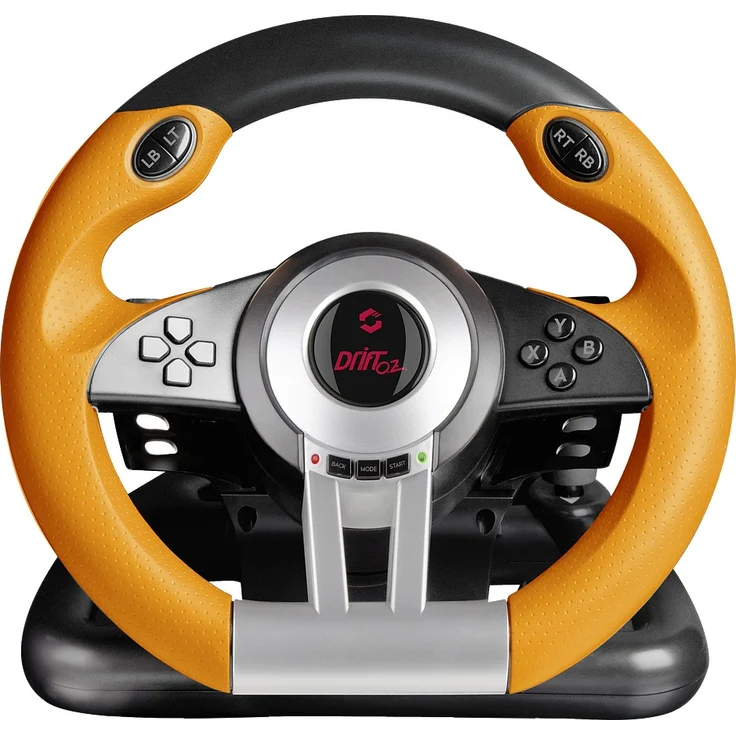 Speedlink DRIFT O.Z. Racing Wheel, USB Gaming Lenkrad für PC - Computer mit Pedalen für Gas und Bremse - schwarz-orange – Bild 6