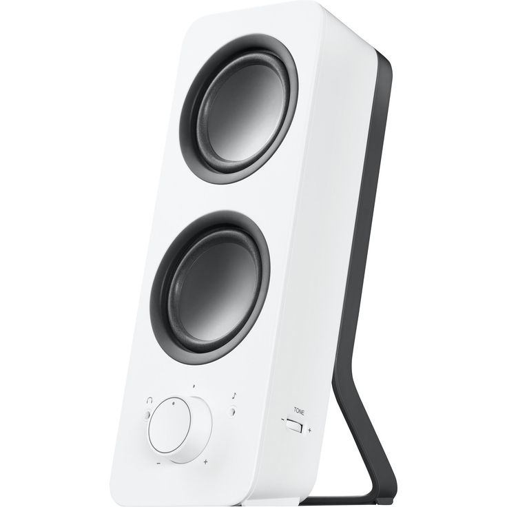 Logitech Z200 Kabelloser PC-Lautsprecher, 2.0 Stereo Sound, 10 Watt Spitzenleistung, 3,5 mm Eingang, Kopfhörerbuchse, Easy-Switch Feature, EU Stecker, PC/TV/Tablet/Handy, Weiß – Bild 7