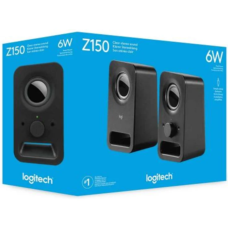 Logitech S150 2.0 PC-Lautsprecher-System, EU Stecker - Schwarz (980-000029) – Bild 4