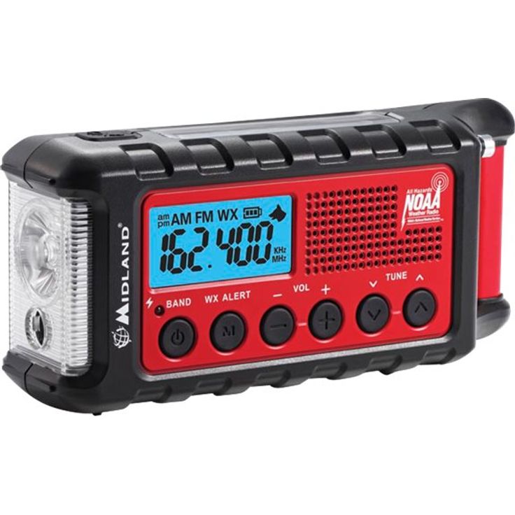 Midland ER300 Handkurbel Surival Outdoor-Radio , UKW , inkl. PowerBank Funktion , Solar , Handkurbel und SOS Lampe – Bild 2