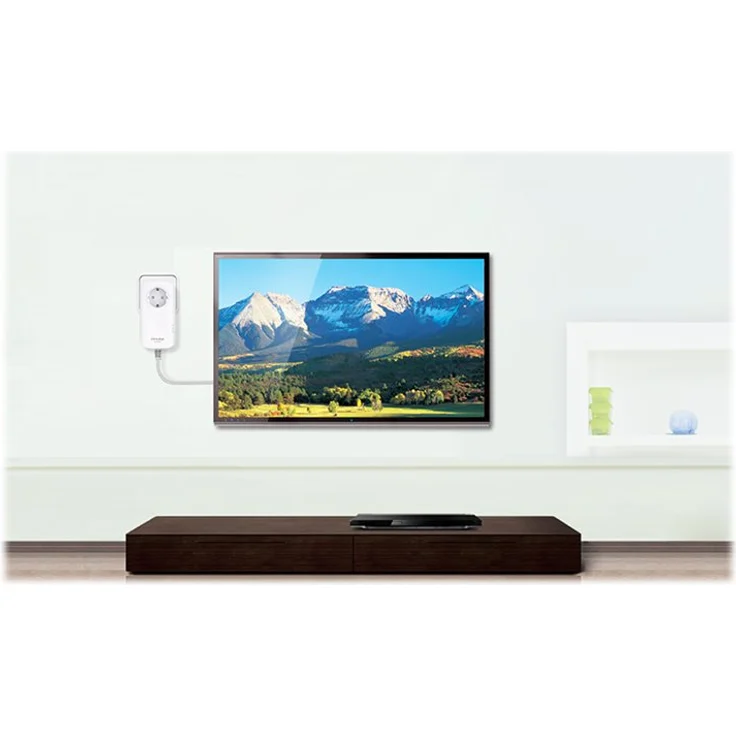 TP-Link TL-PA8010P KIT 1300Mbit-s 2x Gigabit Ports Passthrough Steckdose Powerline Adapter Set( 2 2-MIMO, Plug & Play, energiesparend, kompatibel zu allen gängigen Powerline Adaptern) weiß – Bild 4