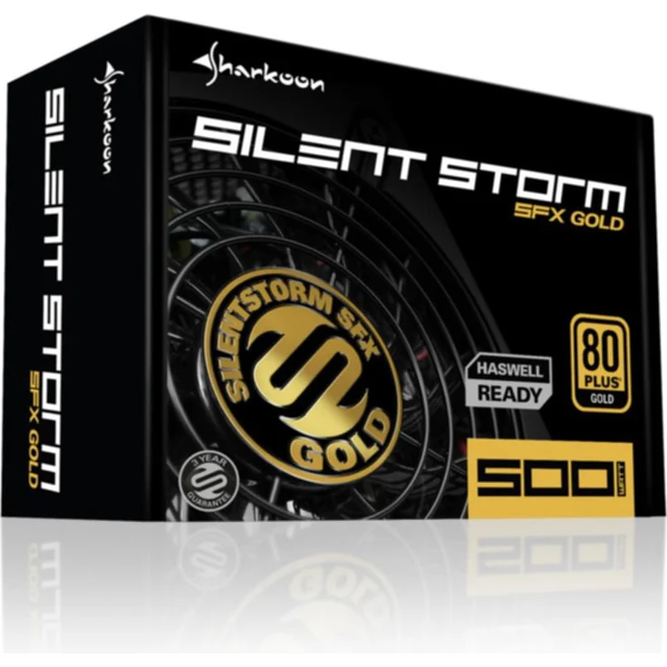 Sharkoon SilentStorm SFX Gold PC-Netzteil (500 Watt, SFX, Kabelmanagement) – Bild 6
