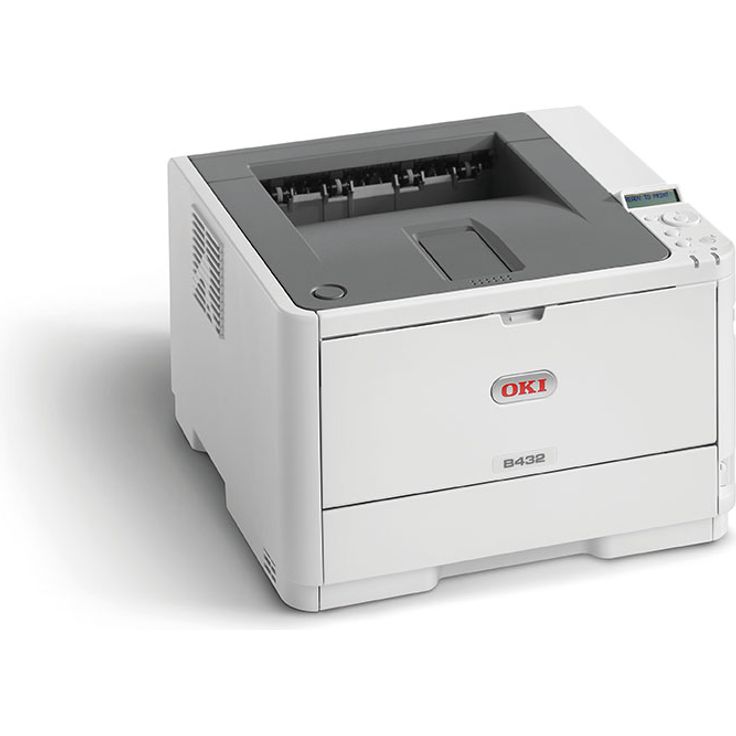 OKI B412dn - LED-Drucker, Mono, Auflösung: 1200 x 1200 dpi, Druckgeschwindigkeit (S/W): 33 S/min, Papierzufuhr: 350 Blatt (45762002) – Bild 2