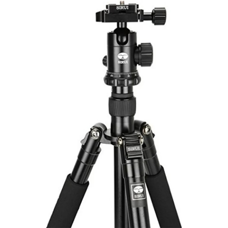 Sirui ET-1004-E-10 Easy Traveler Dreibeinstativ (mit E-10 Kopf, Aluminium, Höhe: 139 cm, Gewicht: 1,3 kg, Belastbarkeit: 8 kg, mit Tasche und Gurt) schwarz – Bild 2