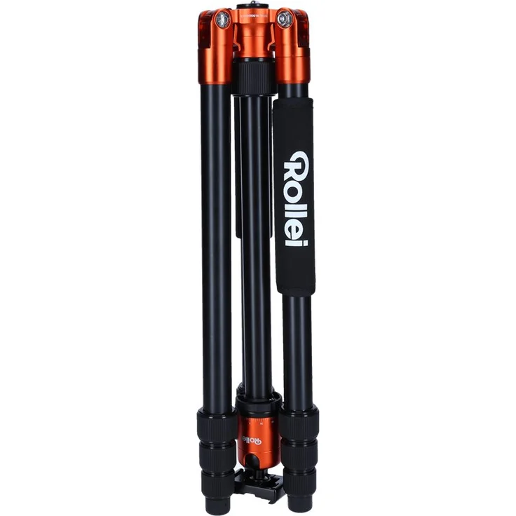 Rollei C5I I Orange I leichtes Foto-Stativ aus Aluminium I Reise-Stativ mit Kugelkopf und Stativtasche I Verwendbar als Macrostativ, Einbeinstativ-Monopod und Ministativ I Arca Swiss Platte – Bild 6