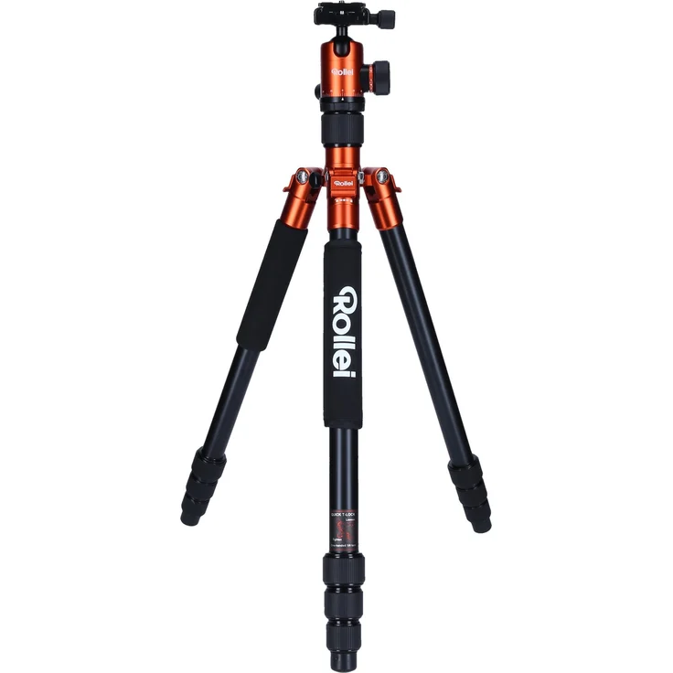 Rollei C5I I Orange I leichtes Foto-Stativ aus Aluminium I Reise-Stativ mit Kugelkopf und Stativtasche I Verwendbar als Macrostativ, Einbeinstativ-Monopod und Ministativ I Arca Swiss Platte – Bild 9