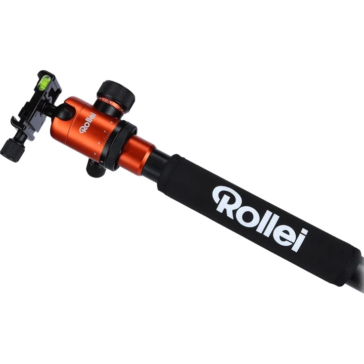 Rollei C5I I Orange I leichtes Foto-Stativ aus Aluminium I Reise-Stativ mit Kugelkopf und Stativtasche I Verwendbar als Macrostativ, Einbeinstativ-Monopod und Ministativ I Arca Swiss Platte – Bild 5