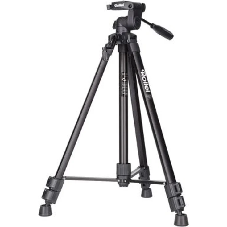 Rollei Compact Traveler Star S2 ehemals DIGI 9300 I Videostativ aus Aluminium I bis zu 3 kg Traglast I inkl. Stativkopf und Stativtasche I Schwarz – Bild 2
