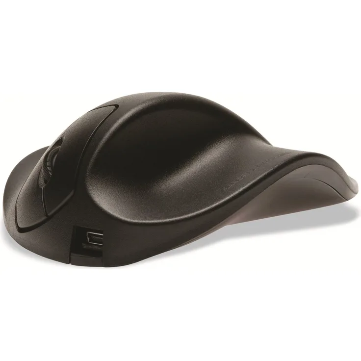 Bakker BNEP190R Handschuhmaus, 3Tasten-Scrollrad-Kabel-rechts, Mittel Schwarz