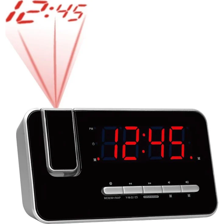 Denver CRP-618 Uhrenradio (Wecker, PLL FM Radio, Display 3,0cm (1,2 Zoll), Projektion) – Bild 2
