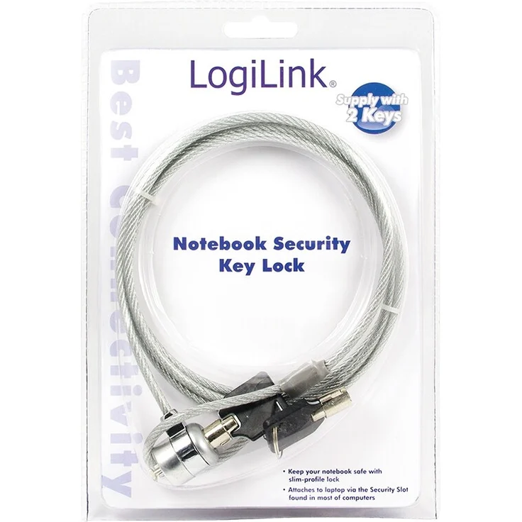 LogiLink Laptop Diebstahlsicherung mit Schloss silber – Bild 4