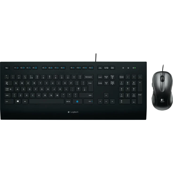 Logitech K280e Pro Kabelgebundene Business Tastatur für Windows, Linux und Chrome, USB-Anschluss, Handballenauflage, Spritzwassergeschützt, PC-Laptop, Französisches AZERTY-Layout - schwarz – Bild 3