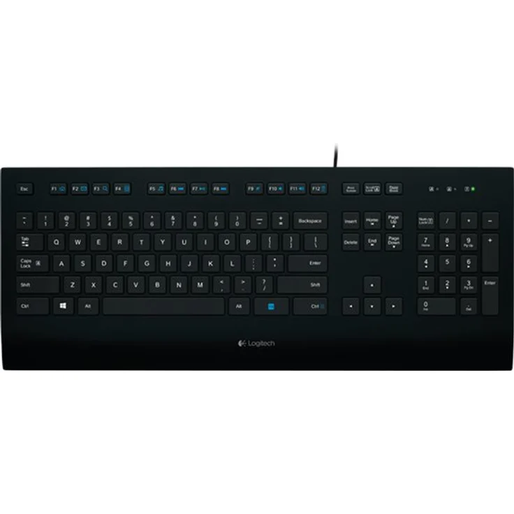 Logitech K280e Pro Kabelgebundene Business Tastatur für Windows, Linux und Chrome, USB-Anschluss, Handballenauflage, Spritzwassergeschützt, PC-Laptop, Französisches AZERTY-Layout - schwarz – Bild 2