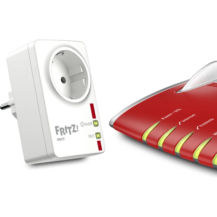 AVM FRITZ!DECT 200 Intelligente Steckdose für das Heimnetz, steuerbar zum Energie sparen, deutschsprachige Version, weiß, rot (20002572) – Bild 3