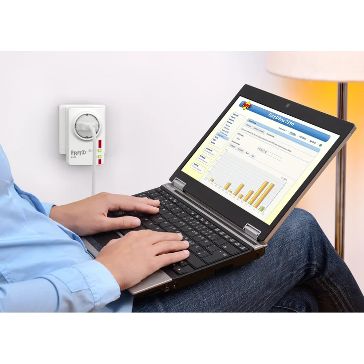 AVM FRITZ!DECT 200 Intelligente Steckdose für das Heimnetz, steuerbar zum Energie sparen, deutschsprachige Version, weiß, rot (20002572) – Bild 7