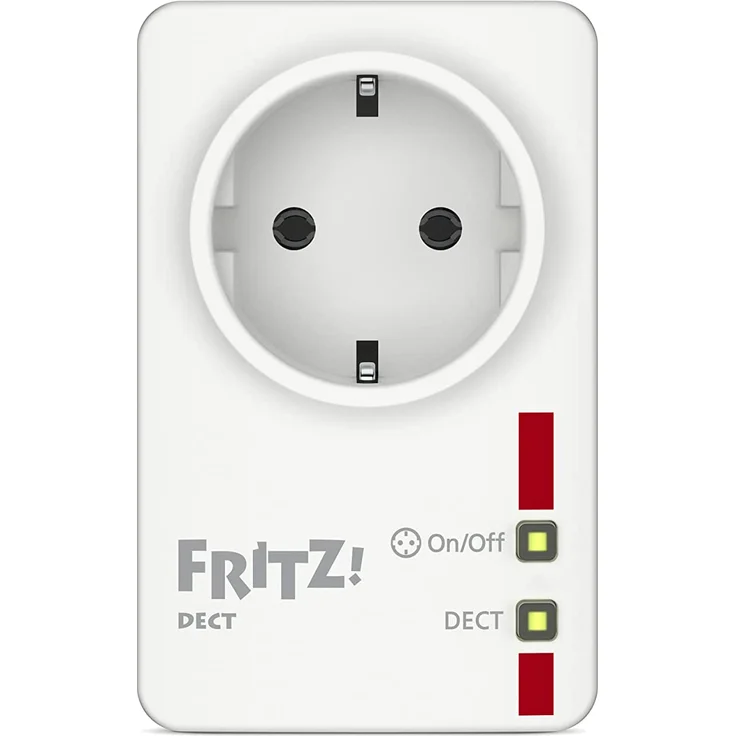 AVM FRITZ!DECT 200 Intelligente Steckdose für das Heimnetz, steuerbar zum Energie sparen, deutschsprachige Version, weiß, rot (20002572) – Bild 2