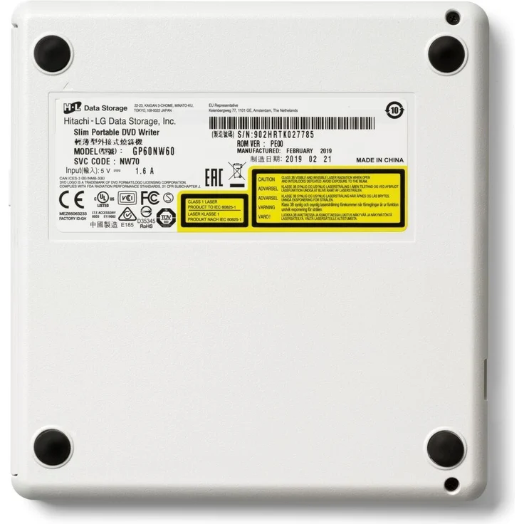 LG 150937 8x USB 2.0 Portable DVD-RW - Weiß – Bild 6