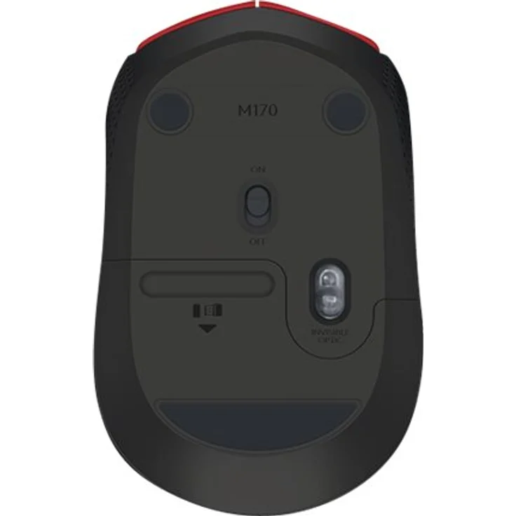 Logitech M171 Kabellose Maus, 2.4 GHz Verbindung via USB-Empfänger, Optischer Sensor, 12-Monate Akkulaufzeit, Für Links- und Rechtshänder, 3 Tasten, PC-Mac - rot – Bild 5