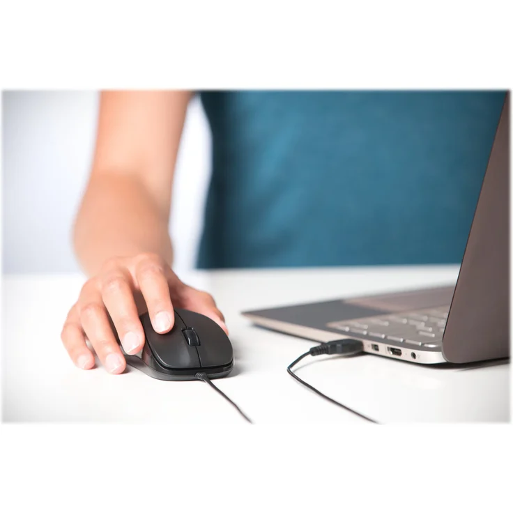 Kensington K72110EU Valu-Maus kabelgebunden ohne Klickgeräusch für Win-Mac-Mac OS-Mac OS X schwarz – Bild 4