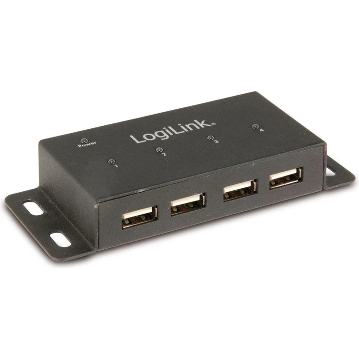 LogiLink USB 2.0 Hub mit 4-Ports aus Metall in schwarz – Bild 4
