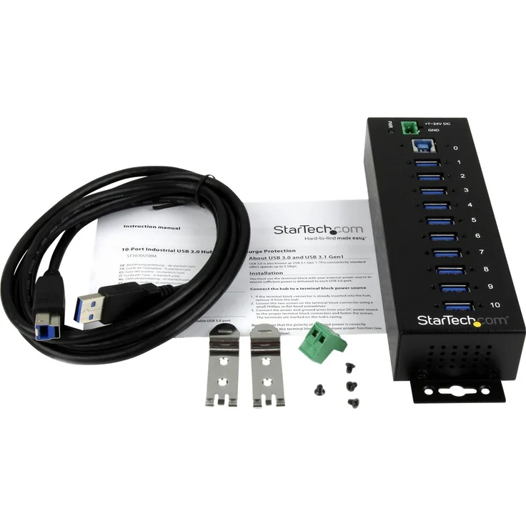 StarTech.com 10-100 Mbit-s Ethernet auf USB 2.0 Netzwerk LPR Printserver - USB Druckserver - Print Server mit Auto-sensing – Bild 4