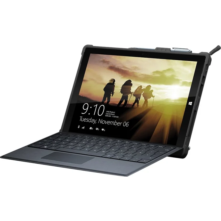 Urban Armor Gear Metropolis für Microsoft Surface Pro 7 - Pro 6 - Pro 5 - Pro 4 (Microsoft zertifizierte Schutzhülle, Type-Cover kompatibel, Microsoft Surface Pen Halterung, Standfunktion) - schwarz – Bild 7