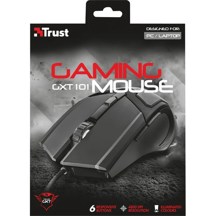 Trust GXT 101 Gaming Maus (4800 dpi, 6 Tasten, LED-Beleuchtung) – Bild 6