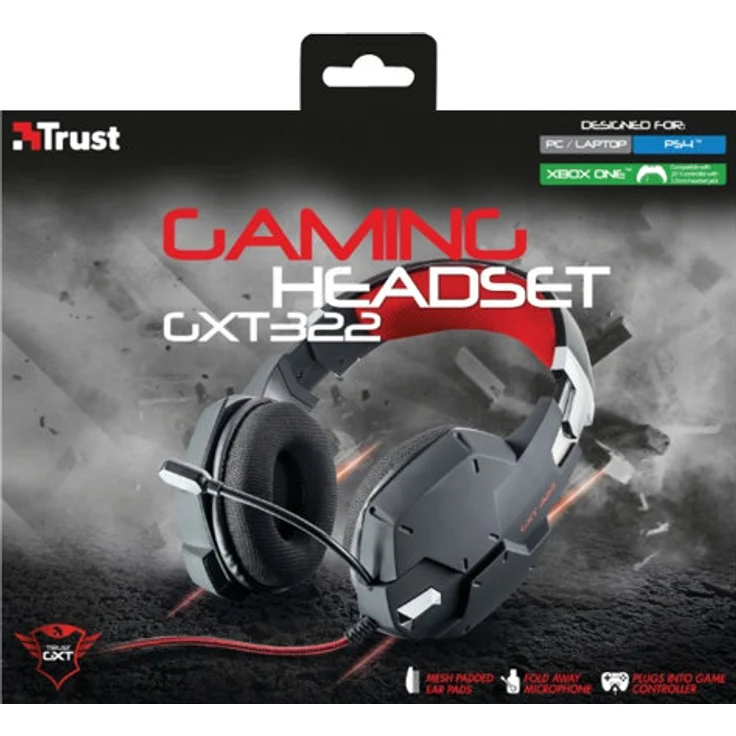 Trust Gaming GXT 322 Carus Gaming Headset Kopfhörer (mit flexiblem Mikrofon für PS4, Xbox One und PC) schwarz – Bild 2