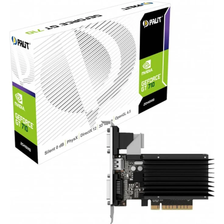 Palit NEAT7100HD46H GT710 2048MB Graphic Card NVIDIA (PCI-e GDDR3, VGA-DVI-HDMI, 1x GPU) – Bild 2