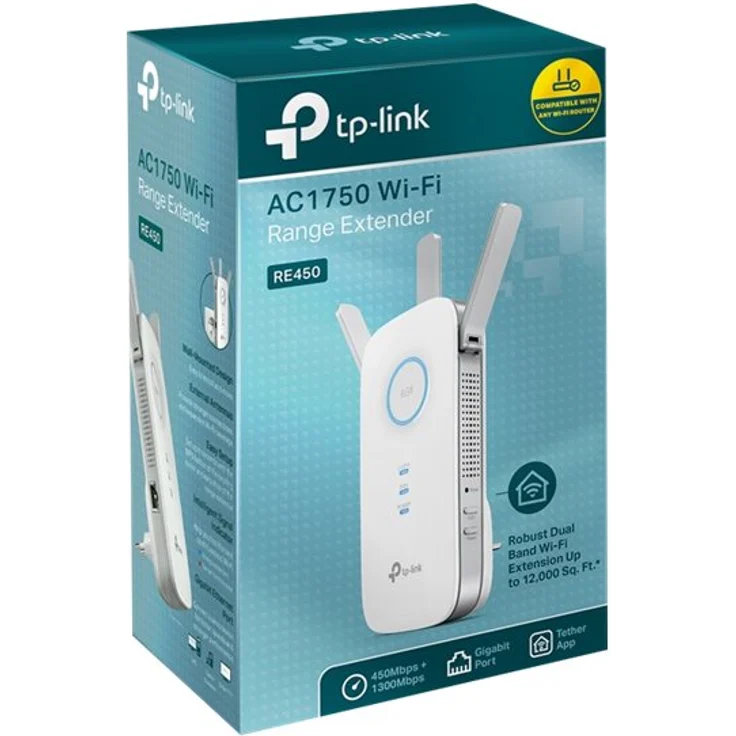 TP-Link RE450 AC1750 Gigabit Dual Band Range Extender-Broadband-Wi-Fi Extender (Wi-Fi Booster-Hotspot mit1 Gigabit Port und 3 External Antennas, Built-in Access Point Mode) – Bild 6